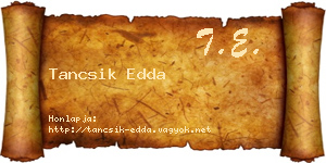 Tancsik Edda névjegykártya